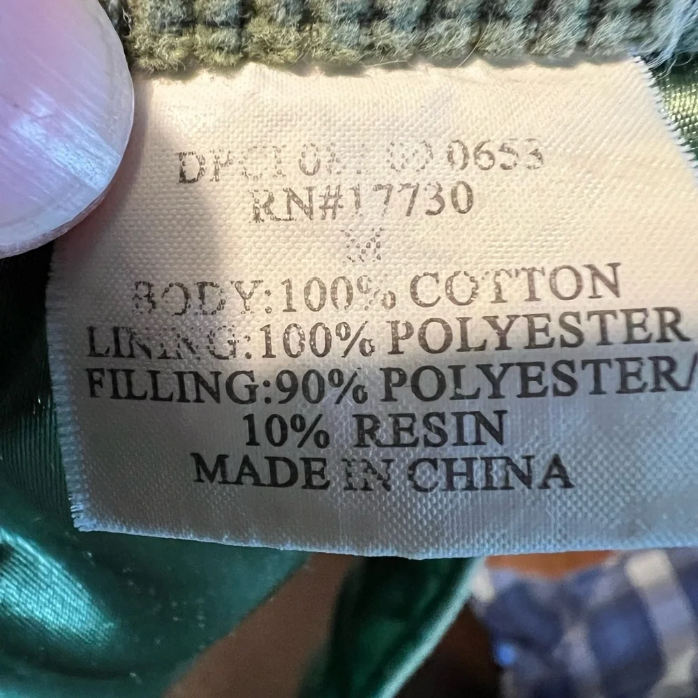 Woolrich sz M corduroy green dog coat in size M.